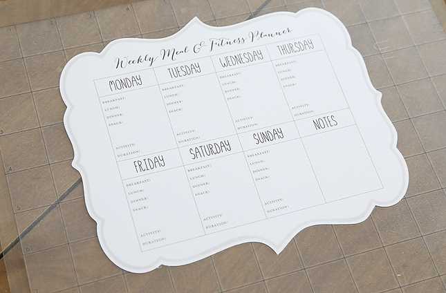 Meal Planner free design of the week