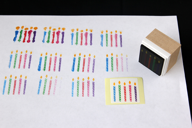 Multi-Color Mint Stamp - blot excess ink