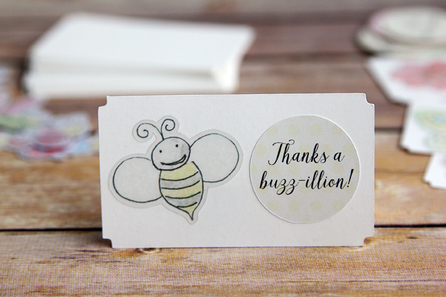 Sticker notecard - bee