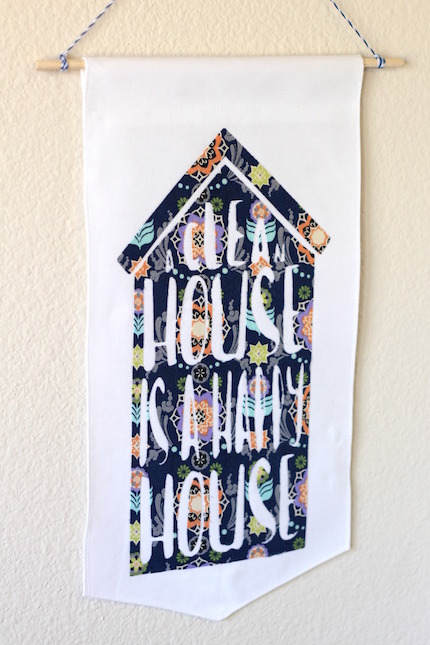 Free Design Of The Week: Clean House Fabric Banner | Analisa Murenin for Silhouette
