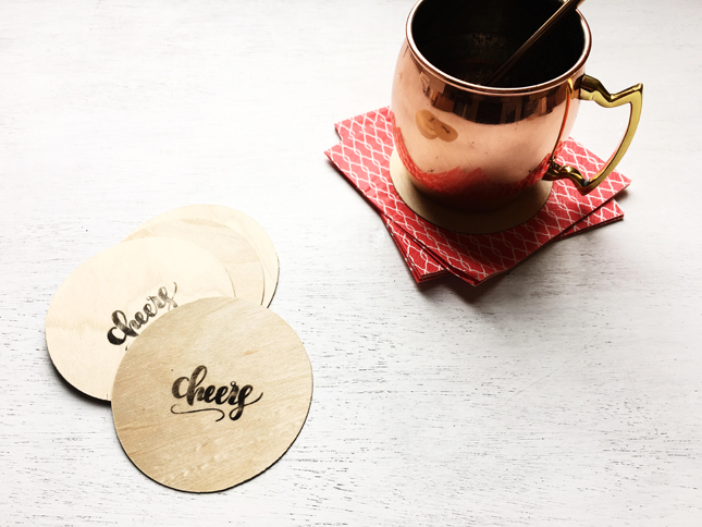 Deep Cut Blade Wooden Coasters by Brittany Sazonoff (BSaz Creates) for Silhouette America