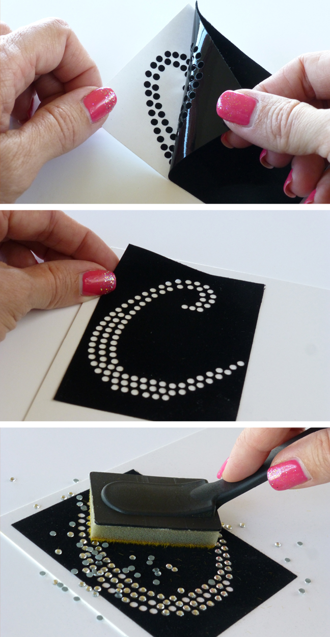 Step by Step tutorial for creating your own rhinestone designs with your Silhouette