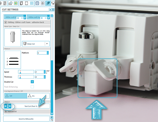 Getting Started with Silhouette Curio by Kelly Wayment for Silhouette - Test Cut with Curio