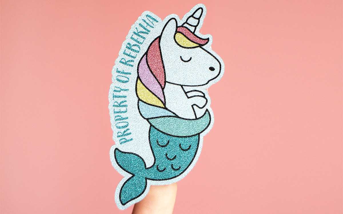 Glitter Sticker Paper Labels