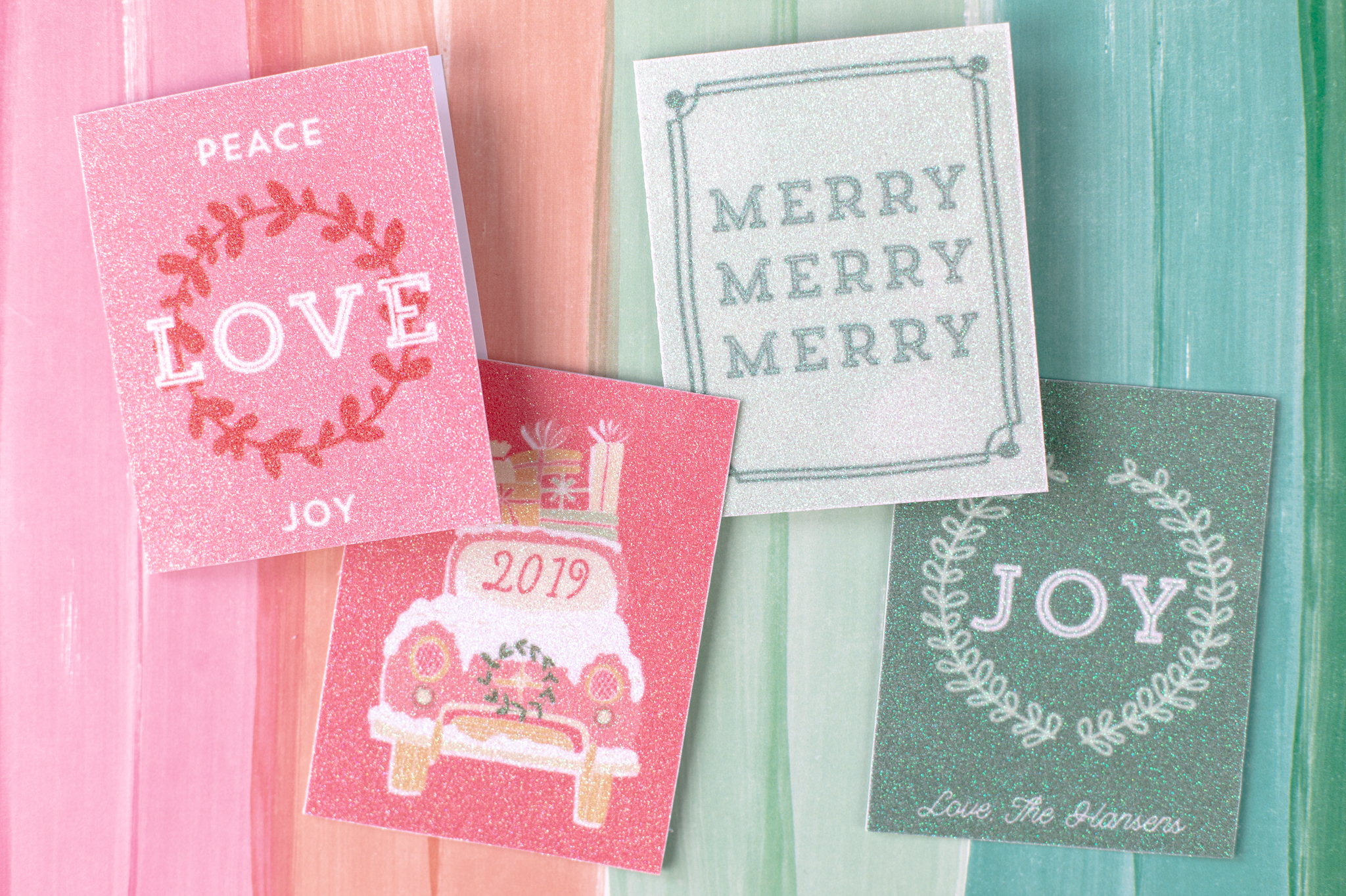 Featured Image for Mini Glitter Sticker Holiday Cards (#126017)