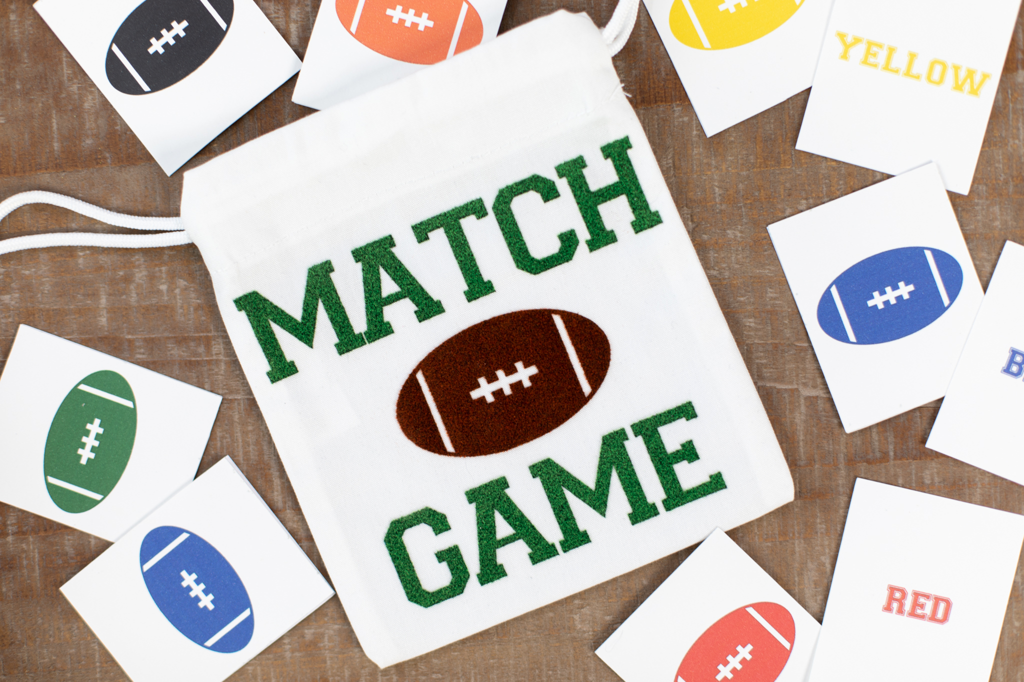 Featured Image for Football Matching Game & Flocked Heat Transfer Bag (#128727)